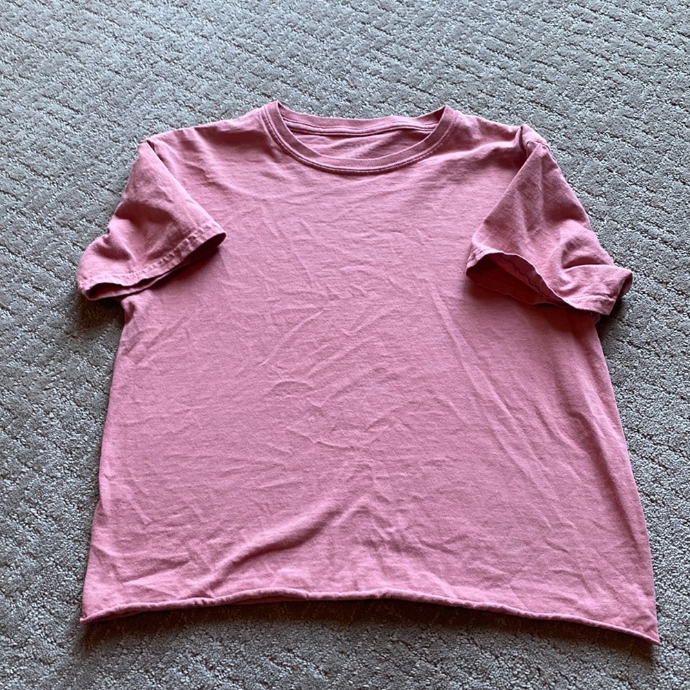 John Galt pink cropped t-shirt
